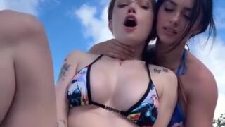 Caryn Beaumont Makes Love With Dainty Wilder On The Beach